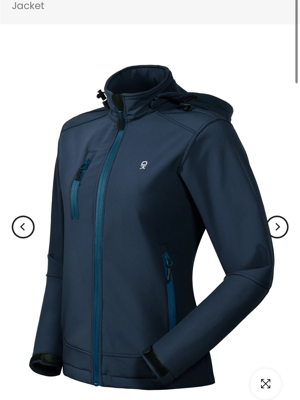 Little Donkey Andy Women’s Fleece Lined Navy Ski Softshell Hooded Jacket XS